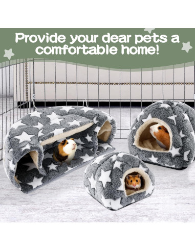 Accesorios para Cobayas MABOZOO - 2 Camas y Túnel Escondite