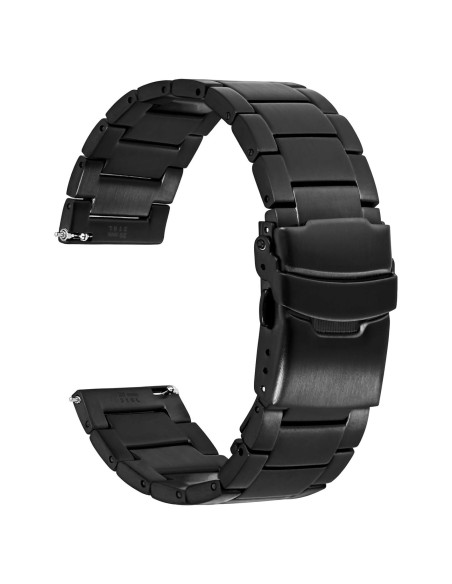 Banda de Reloj de Metal WOCCI 18mm Acero Inoxidable Negro
