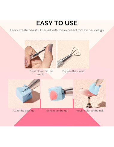 Esponjas Suaves para Uñas MelodySusie 100 Pcs Azul