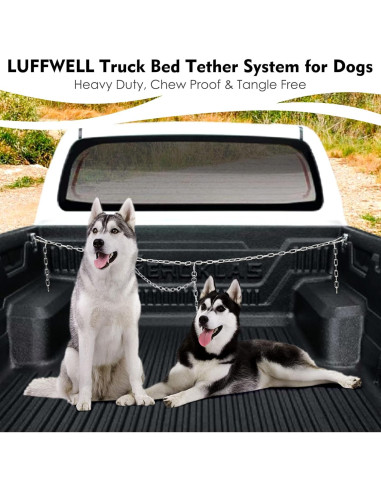 Correa de Seguridad para Perros LUFFWELL Doble Ajustable 68 kg