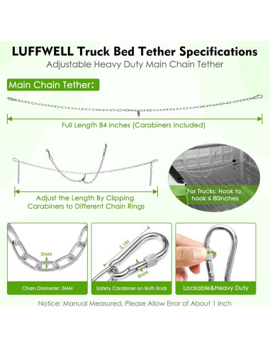 Correa de Seguridad para Perros LUFFWELL Doble Ajustable 68 kg