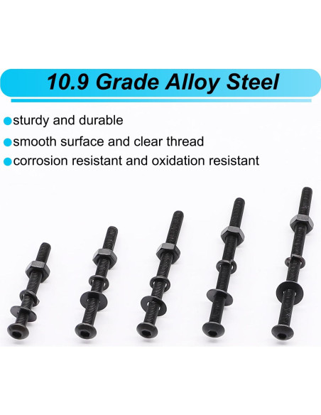 Kit 420PCS Tornillos M3 Hexagonales con Tuercas y Arandelas Bemaka