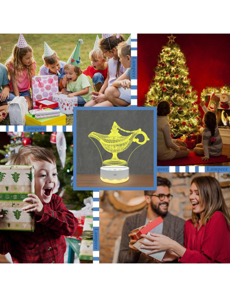 Lámpara mágica 3D Aladino Lampeez con control remoto 16 colores