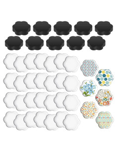 72 Piezas Imanes de Manualidades Weewooday Flor 3.81 cm