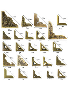 96 Protectores de Esquinas de Metal Vintage Aynaxcol 2
