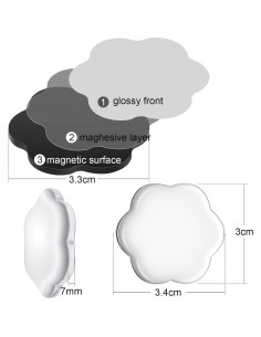 72 Piezas Imanes de Manualidades Weewooday Flor 3.81 cm 2