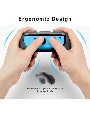 Agarres Joy-Con Laimax para Nintendo Switch OLED - 2 Piezas Negro