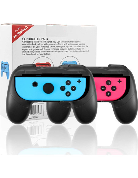 Agarres Joy-Con Laimax para Nintendo Switch OLED - 2 Piezas Negro