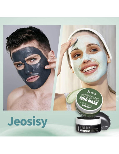 Mascarilla Facial de Barro del Mar Muerto y Té Verde 160g