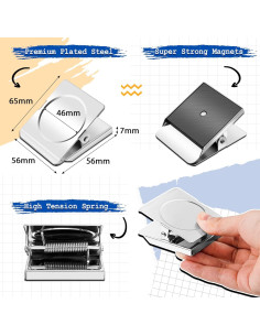 Clips Magnéticos Extra Grandes Grtard 5.6 cm - 2 Paquete 2