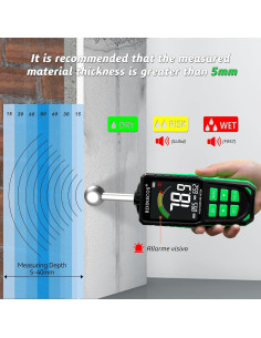 Medidor de Humedad RDINSCOS MT19 para Paneles de Yeso y Madera 2