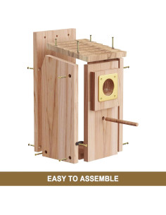 Casa para Aves ColorfulLaVie de Madera 63x27x11 cm con Protector 2