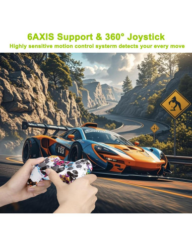 Controlador Inalámbrico PS3 eSeunLau - 2 Unidades, Bluetooth, Doble Vibración