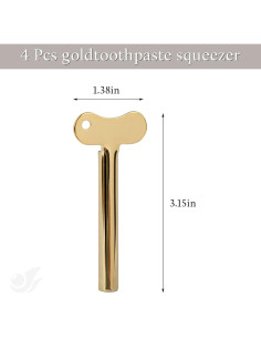 Set de 4 Dispensadores de Pasta de Dientes Zona Azure Dorado 2