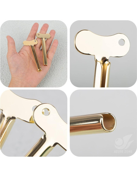 Set de 4 Dispensadores de Pasta de Dientes Zona Azure Dorado