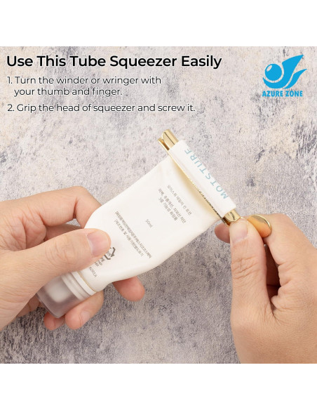 Set de 4 Dispensadores de Pasta de Dientes Zona Azure Dorado