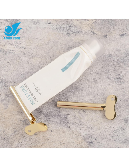 Set de 4 Dispensadores de Pasta de Dientes Zona Azure Dorado