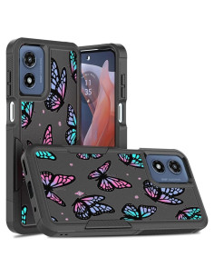 Funda Doble Capa Moto G Play 4G 2024 B-Mariposa Resistente