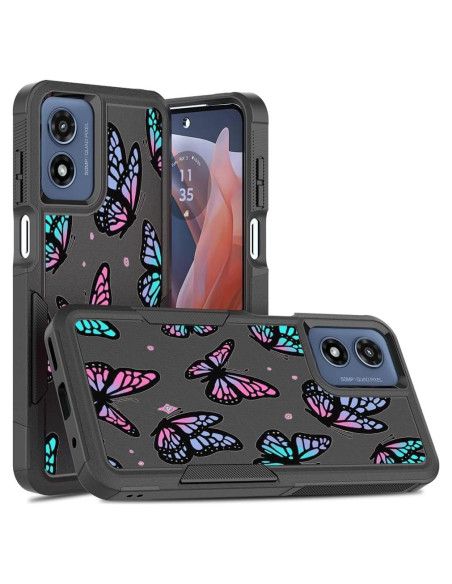 Funda Doble Capa Moto G Play 4G 2024 B-Mariposa Resistente Funda Doble Capa Moto G Play 4G 2024 B-Mariposa Resistente