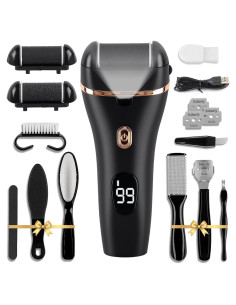 Exfoliador de pies eléctrico Meyluth, kit pedicura 17 en 1