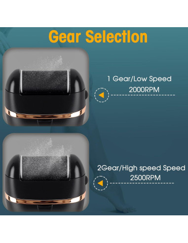 Exfoliador de pies eléctrico Meyluth, kit pedicura 17 en 1