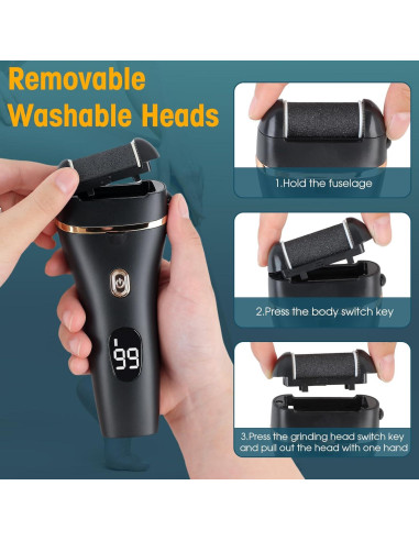 Exfoliador de pies eléctrico Meyluth, kit pedicura 17 en 1