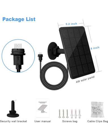 Panel Solar 4W YCTechCam para Cámara Blink Outdoor 3ra Gen