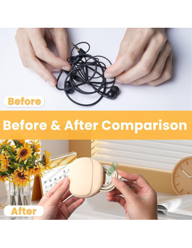 6 Estuches de Silicona para Auriculares y Organizador de Cables Koceci