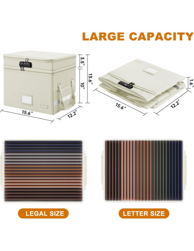 Caja de Archivos a Prueba de Fuego DocSafe Beige 40.6x35.1cm