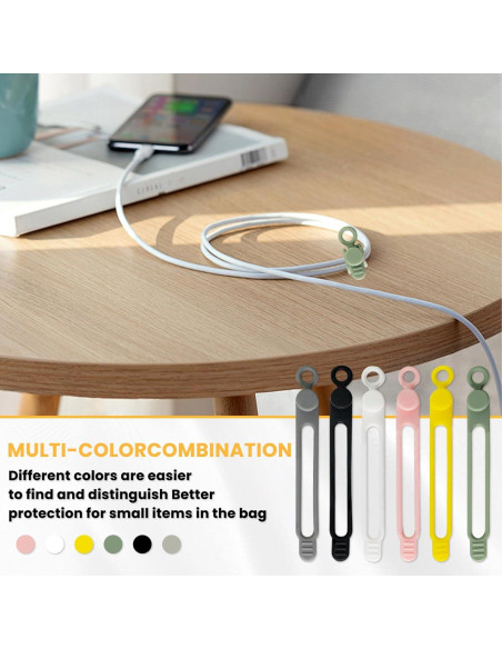 6 Estuches de Silicona para Auriculares y Organizador de Cables Koceci