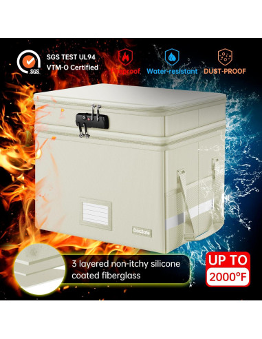 Caja de Archivos a Prueba de Fuego DocSafe Beige 40.6x35.1cm