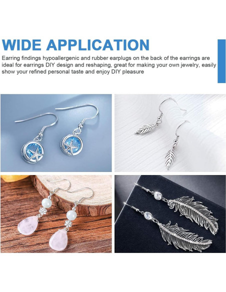 Ganchos de Aretes de Plata Esterlina 925 MENKEY 120 PCS Hipoalergénicos Ganchos de Aretes de Plata Esterlina 925 MENKEY 120 PCS Hipoalergénicos