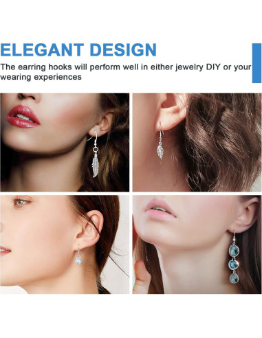 Ganchos de Aretes de Plata Esterlina 925 MENKEY 120 PCS Hipoalergénicos