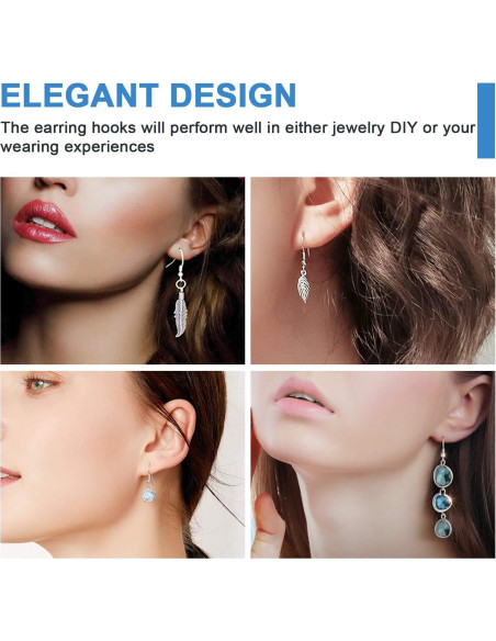 Ganchos de Aretes de Plata Esterlina 925 MENKEY 120 PCS Hipoalergénicos Ganchos de Aretes de Plata Esterlina 925 MENKEY 120 PCS Hipoalergénicos