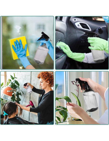 2 Botellas de Spray Reutilizables paeyaer 532 ml Ajustables