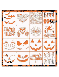 Plantillas de Halloween Reutilizables YHSLMH 16 Piezas 20.3cm