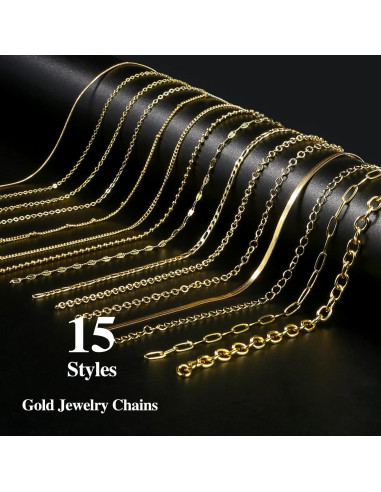 Kit de Fabricación de Joyería Wisreach - 34m Cadenas de Oro