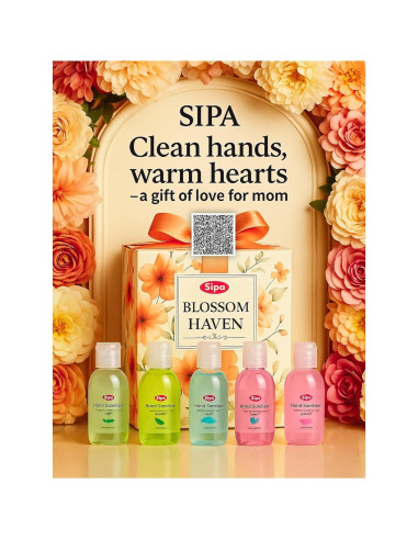 Desinfectante de Manos SIPA 50 ml - Paquete de 16, 8 Fragancias