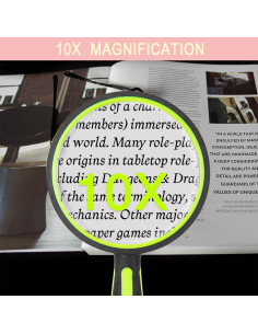 Lupa de Mano ELTVISII 10X Verde 75mm para Lectura y Exploración 2