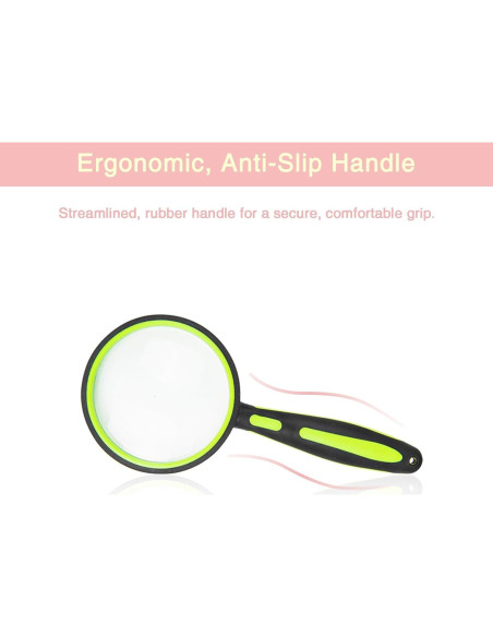 Lupa de Mano ELTVISII 10X Verde 75mm para Lectura y Exploración Lupa de Mano ELTVISII 10X Verde 75mm para Lectura y Exploración