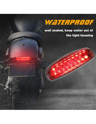 Luz Trasera LED QUASCO 12V para Motocicleta y ATV