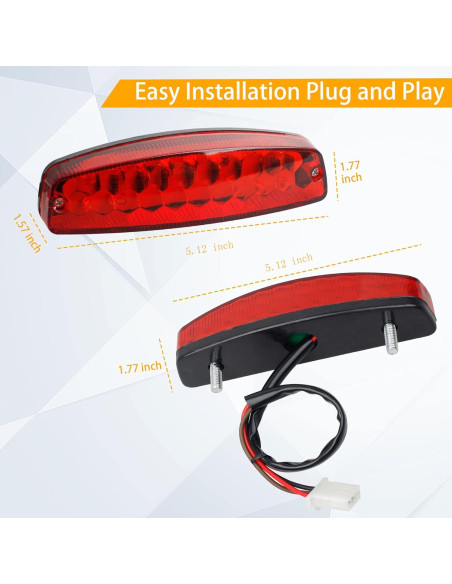 Luz Trasera LED QUASCO 12V para Motocicleta y ATV