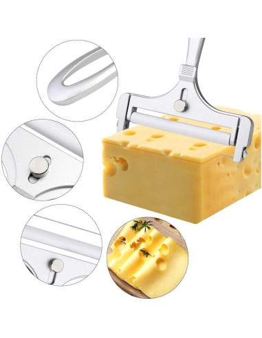 Cortador de Queso Ajustable Poualss Acero Inoxidable 15x11.5cm