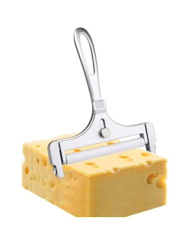 Cortador de Queso Ajustable Poualss Acero Inoxidable 15x11.5cm