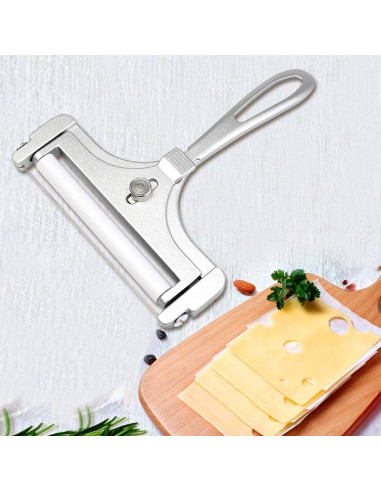 Cortador de Queso Ajustable Poualss Acero Inoxidable 15x11.5cm