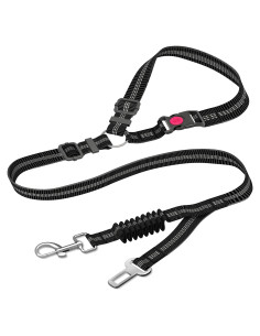 Cinturón de Seguridad para Perros IBazimly Mediano Negro Ajustable