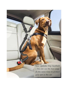 Cinturón de Seguridad para Perros IBazimly Mediano Negro Ajustable 2