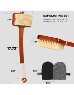 Set de Exfoliación ICANdOIT con Cepillo de Espalda y Guante Facial 2