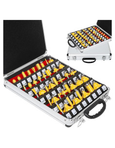 Juego de Brocas de Router LEATBUY 41 PCS 6.35mm Carburo