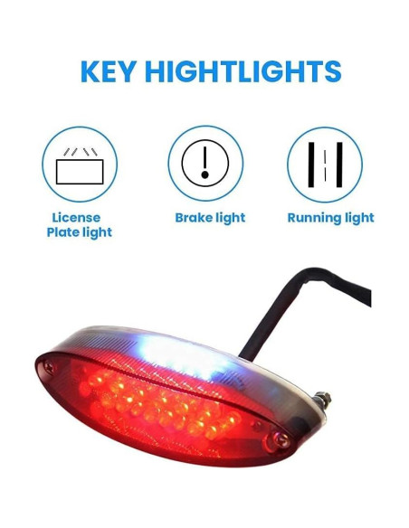 Luz Trasera LED DREAMIZER Universal para Motocicleta 28 LEDs